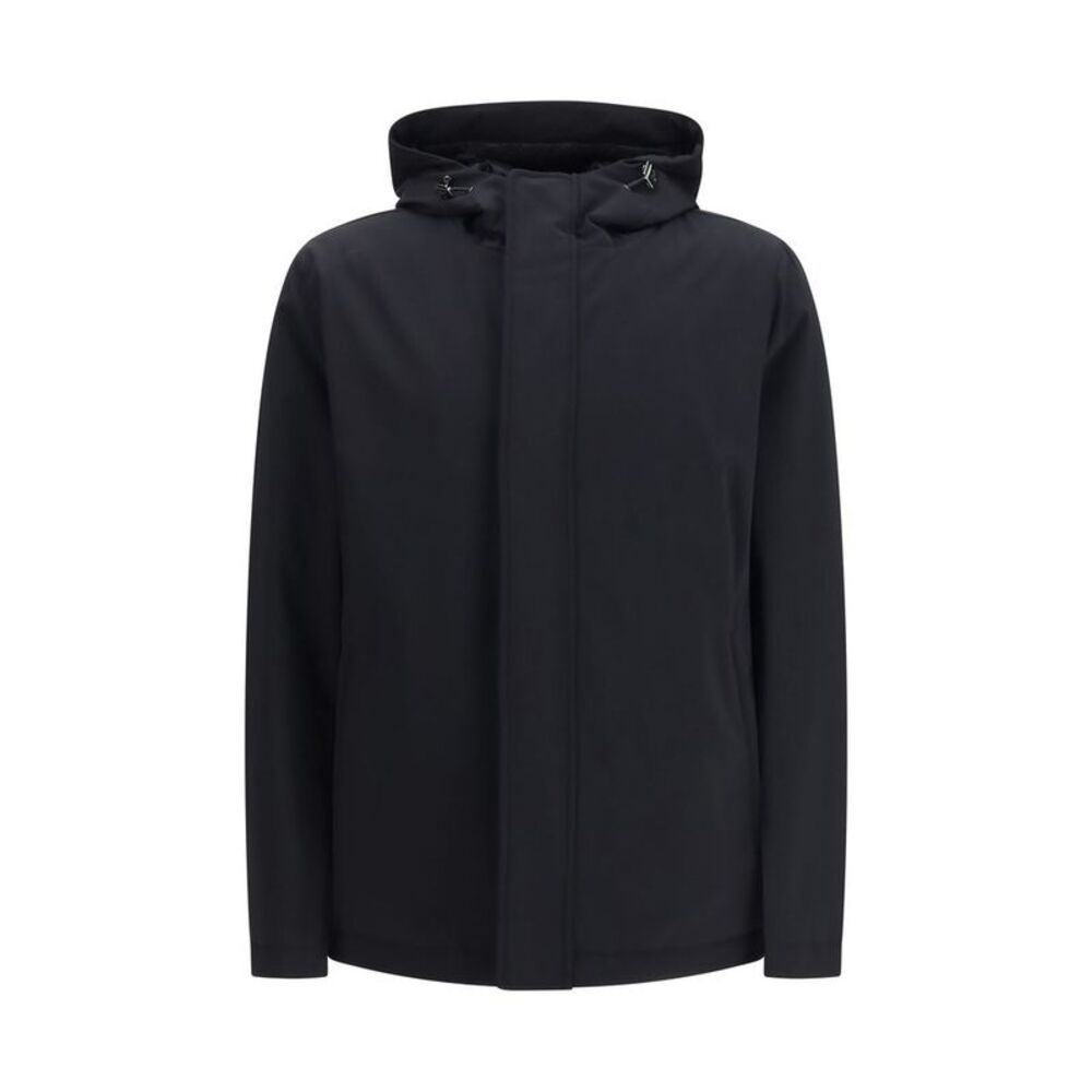 Herno Black Polyester Full-Length Men's Jacket